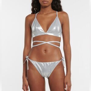 Isabel Marant Solange Metallic Wrap Tie 2 Piece Bikini